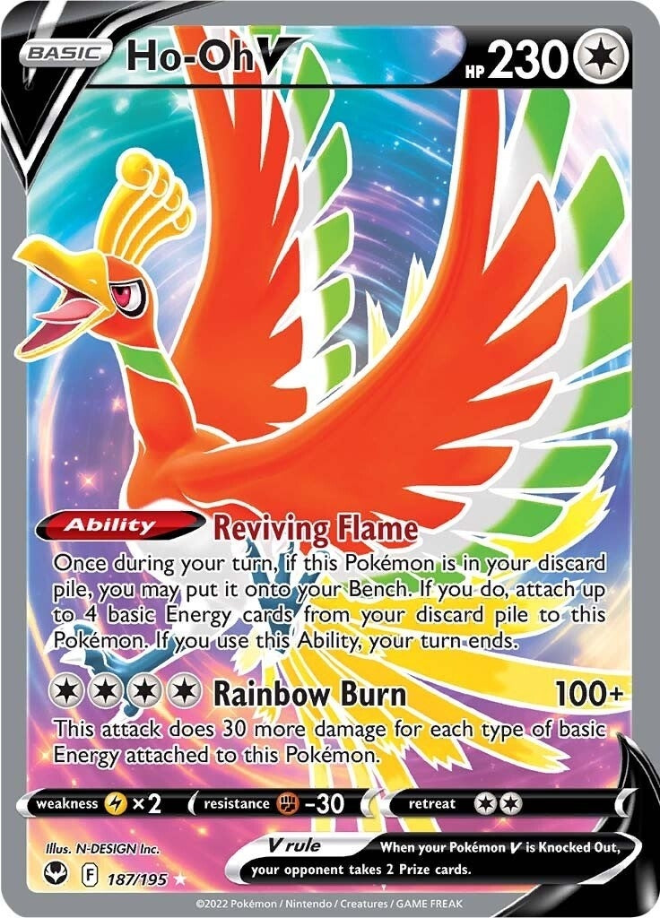 Image for Ho-Oh V (Full Art) (187/195) [SWSH12: Silver Tempest] - Pokemon