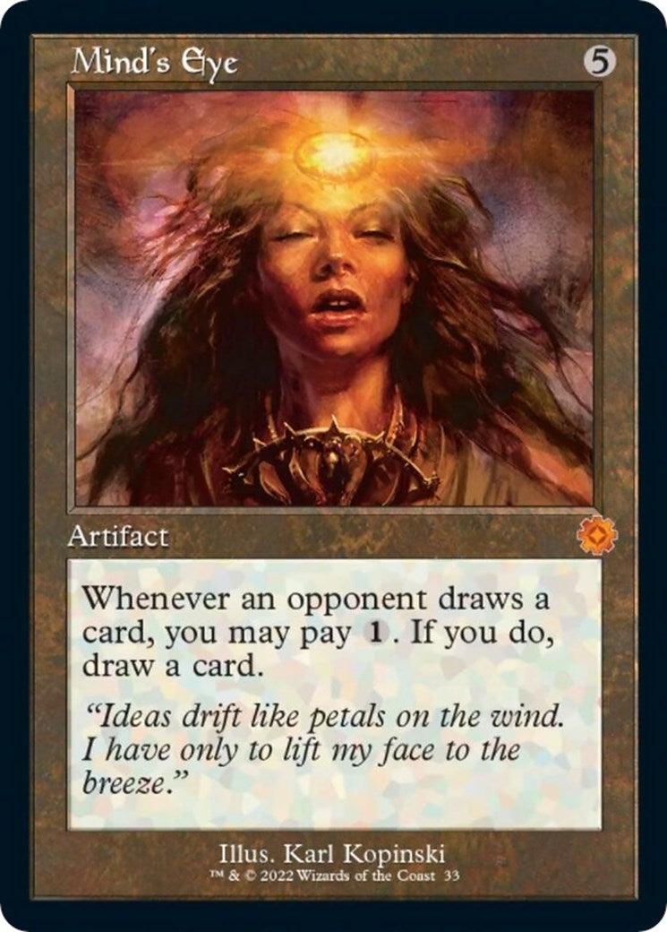 Image for Mind's Eye (33) [The Brothers' War: Retro Frame Artifacts] - Magic: The Gathering