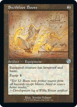 Image for Swiftfoot Boots (Schematic) (121) [The Brothers' War: Retro Frame Artifacts] - Magic: The Gathering
