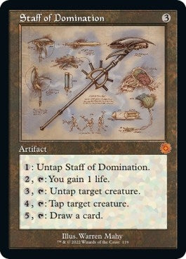 Image for Staff of Domination (Schematic) (119) [The Brothers' War: Retro Frame Artifacts] - Magic: The Gathering