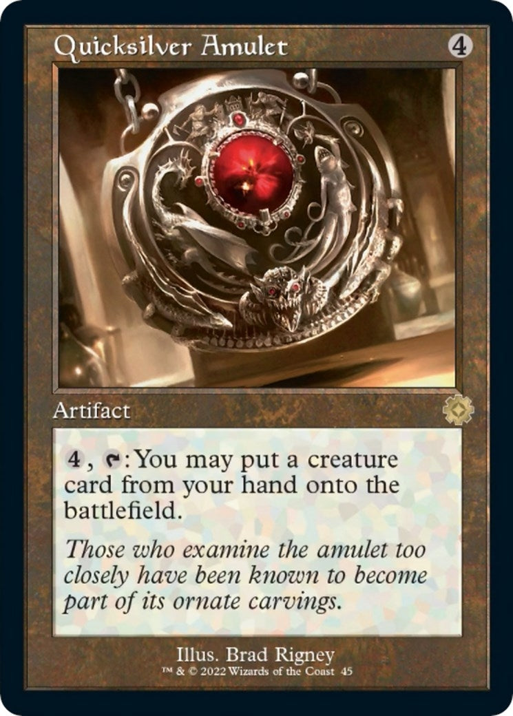 Image for Quicksilver Amulet (45) [The Brothers' War: Retro Frame Artifacts] - Magic: The Gathering
