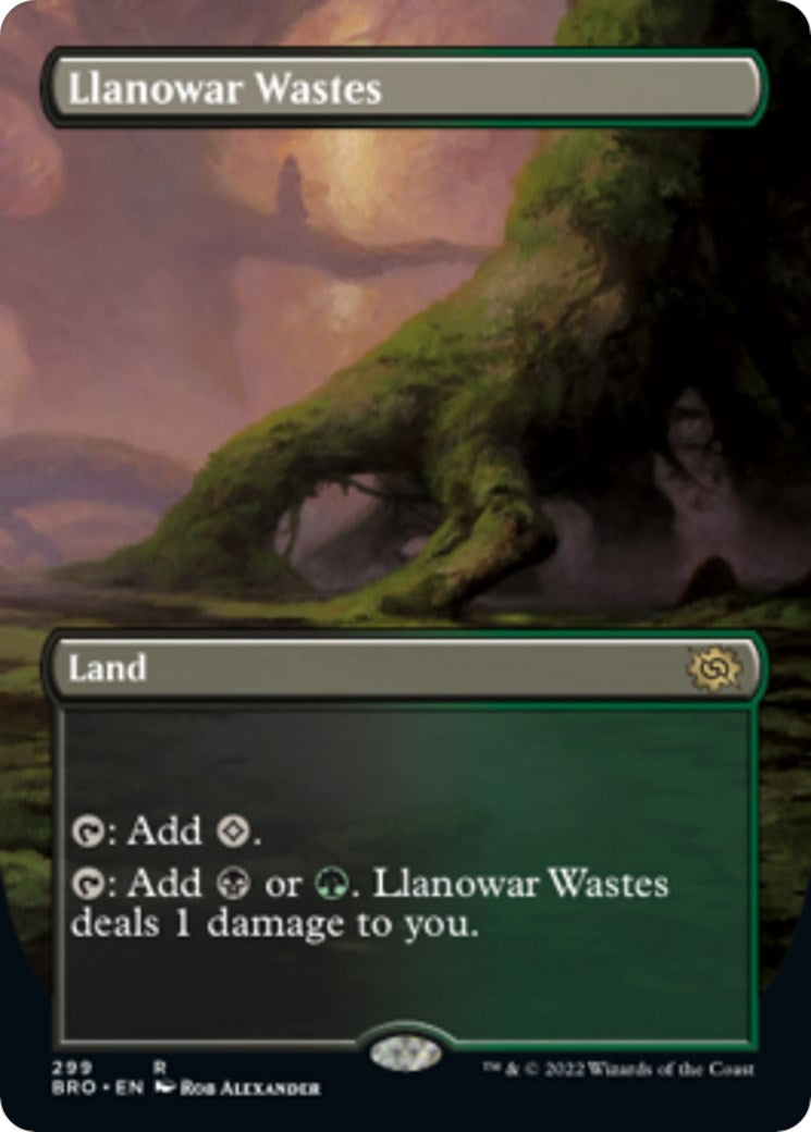 Image for Llanowar Wastes (Borderless) (299) [The Brothers' War] - Magic: The Gathering