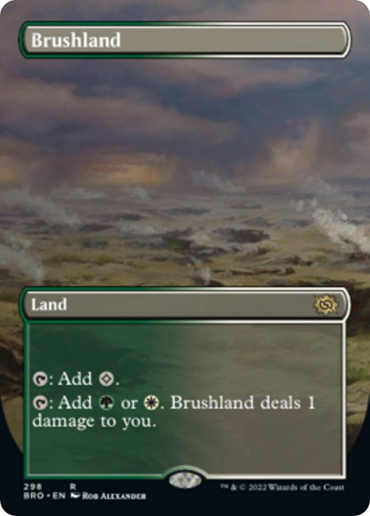 Image for Brushland (Borderless) (298) [The Brothers' War] - Magic: The Gathering