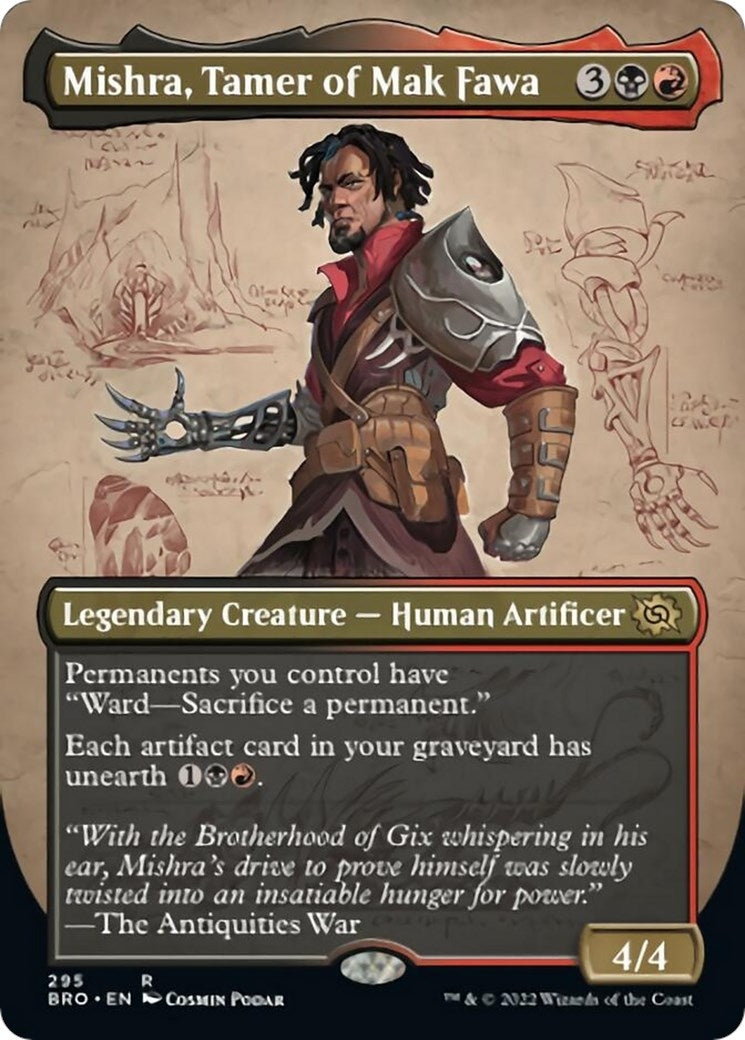 Image for Mishra, Tamer of Mak Fawa (Borderless) (295) [The Brothers' War] - Magic: The Gathering