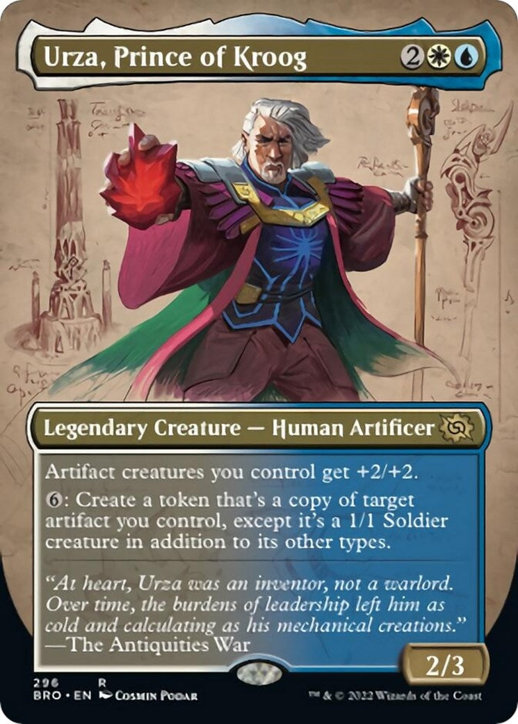 Image for Urza, Prince of Kroog (Borderless) (296) [The Brothers' War] - Magic: The Gathering
