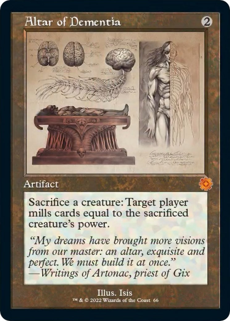 Image for Altar of Dementia (Schematic) (66) [The Brothers' War: Retro Frame Artifacts] - Magic: The Gathering