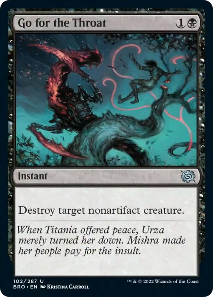 Image for Go for the Throat (102) [The Brothers' War] - Magic: The Gathering