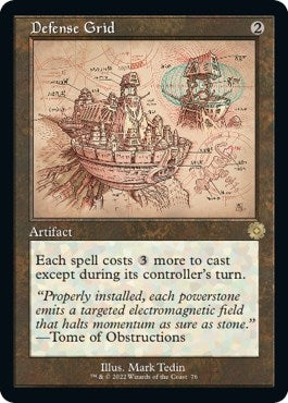 Image for Defense Grid (Schematic) (76) [The Brothers' War: Retro Frame Artifacts] - Magic: The Gathering