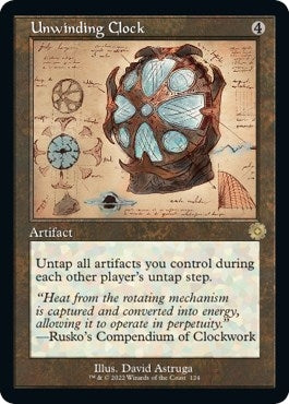 Image for Unwinding Clock (Schematic) (124) [The Brothers' War: Retro Frame Artifacts] - Magic: The Gathering