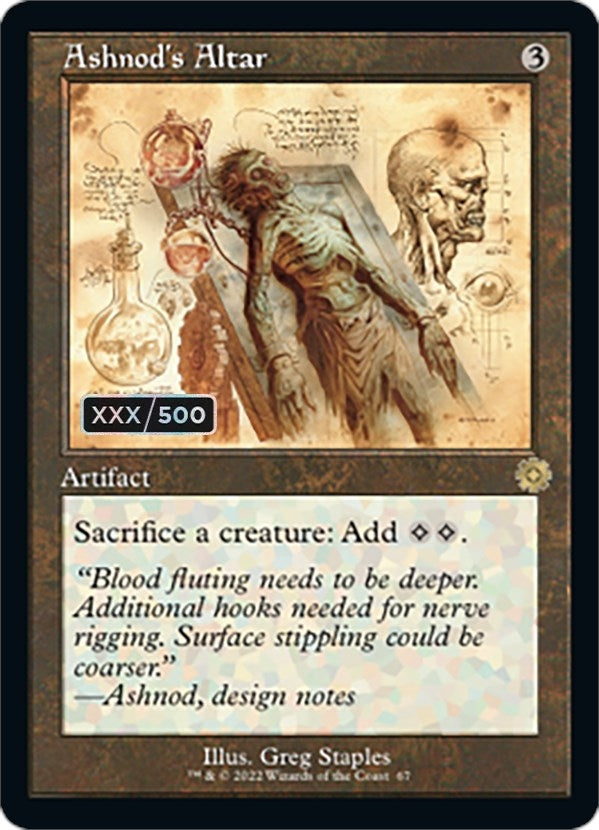 Image for Ashnod's Altar (Schematic) (Serial Numbered) (67) [The Brothers' War: Retro Frame Artifacts] - Magic: The Gathering