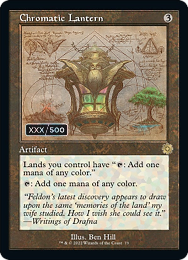Image for Chromatic Lantern (Schematic) (Serial Numbered) (73) [The Brothers' War: Retro Frame Artifacts] - Magic: The Gathering