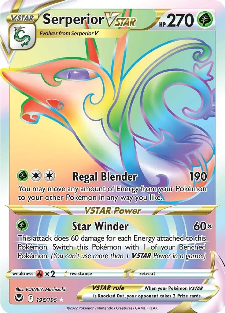 Image for Serperior VSTAR (Secret) (196/195) [SWSH12: Silver Tempest] - Pokemon