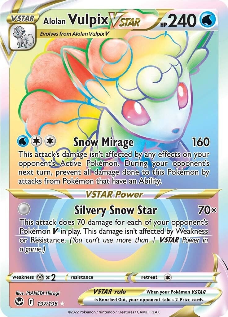 Image for Alolan Vulpix VSTAR (Secret) (197/195) [SWSH12: Silver Tempest] - Pokemon