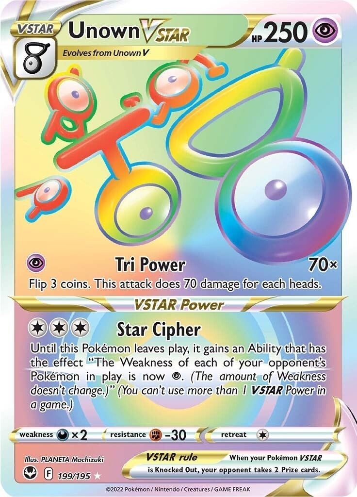 Image for Unown VSTAR (Secret) (199/195) [SWSH12: Silver Tempest] - Pokemon