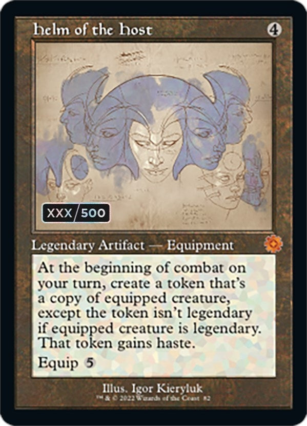 Image for Helm of the Host (Schematic) (Serial Numbered) (82) [The Brothers' War: Retro Frame Artifacts] - Magic: The Gathering