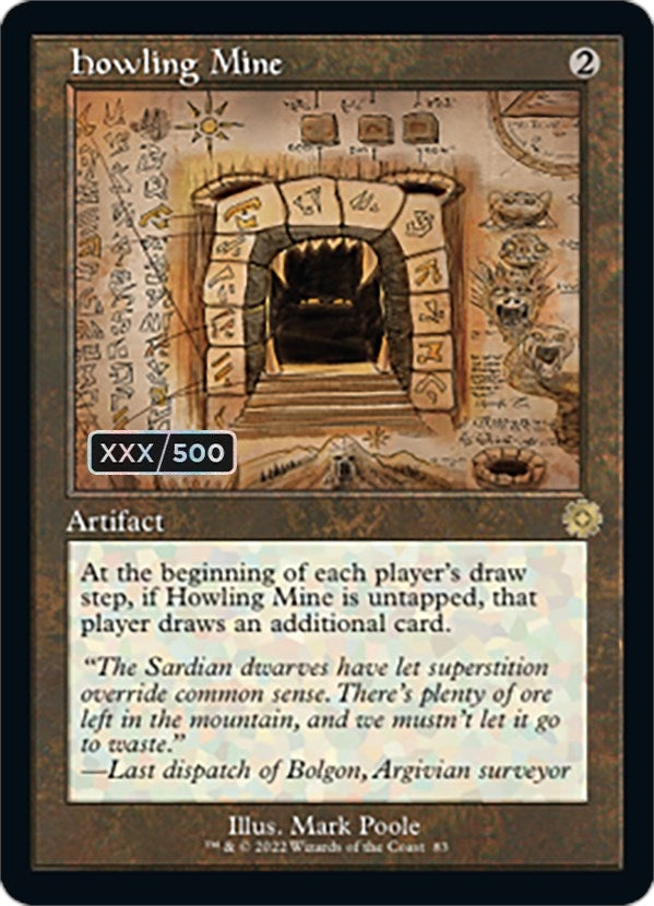 Image for Howling Mine (Schematic) (Serial Numbered) (83) [The Brothers' War: Retro Frame Artifacts] - Magic: The Gathering