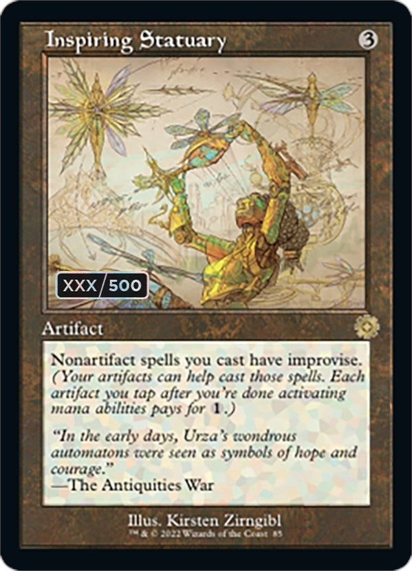 Image for Inspiring Statuary (Schematic) (Serial Numbered) (85) [The Brothers' War: Retro Frame Artifacts] - Magic: The Gathering