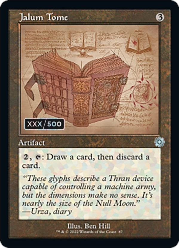 Image for Jalum Tome (Schematic) (Serial Numbered) (87) [The Brothers' War: Retro Frame Artifacts] - Magic: The Gathering