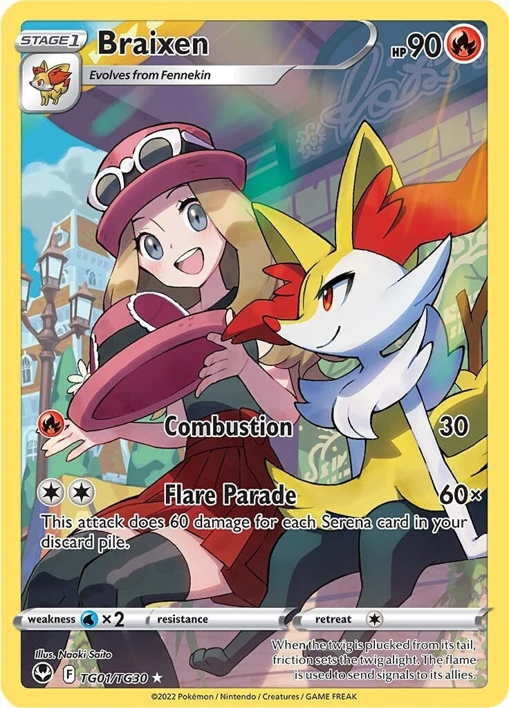 Image for Braixen (TG01/TG30) [SWSH12: Silver Tempest Trainer Gallery] - Pokemon