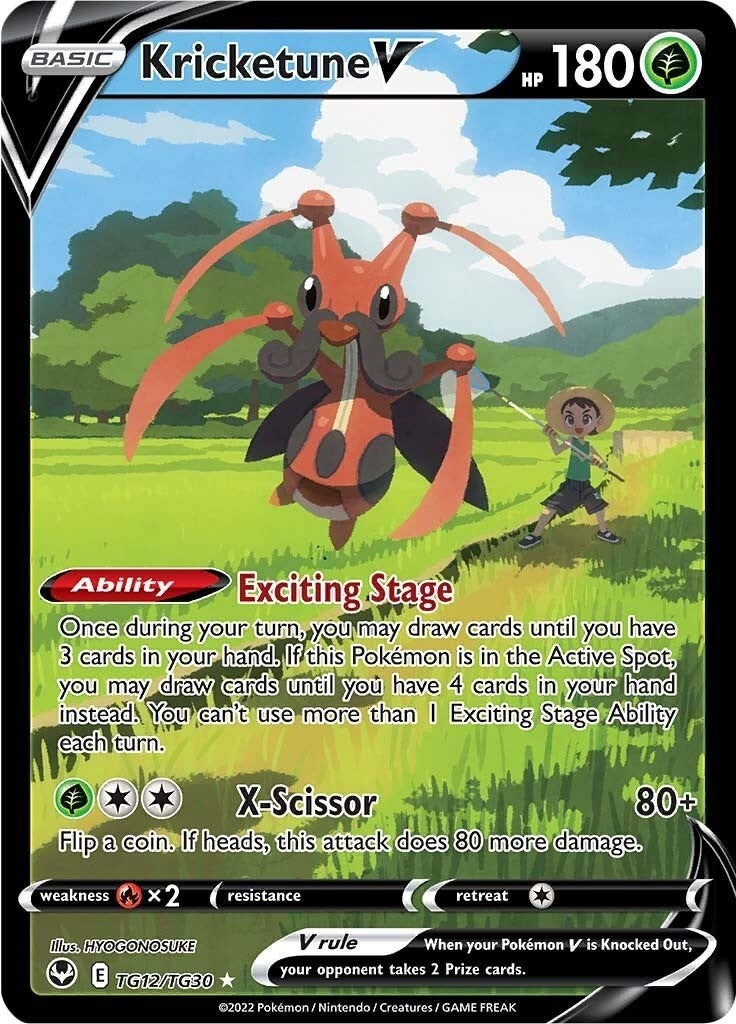 Image for Kricketune V (TG12/TG30) [SWSH12: Silver Tempest Trainer Gallery] - Pokemon