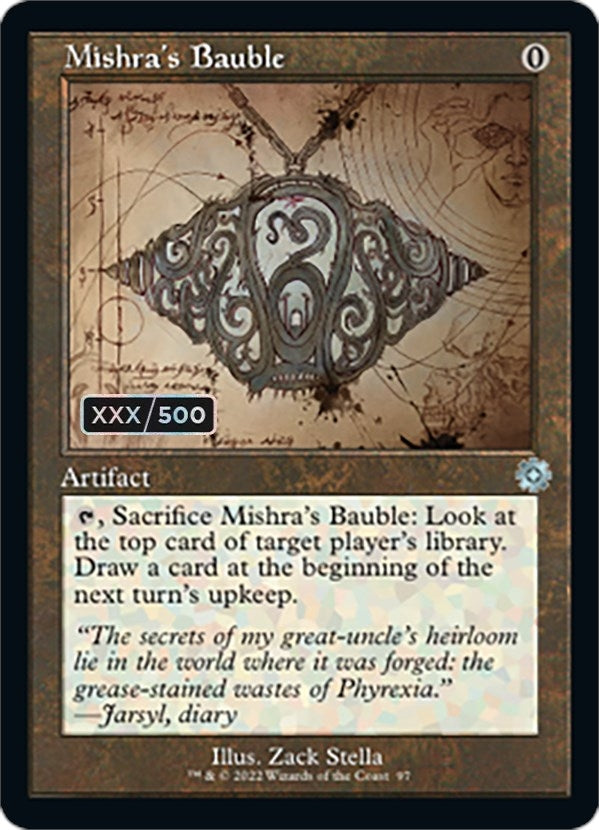 Image for Mishra's Bauble (Schematic) (Serial Numbered) (97) [The Brothers' War: Retro Frame Artifacts] - Magic: The Gathering