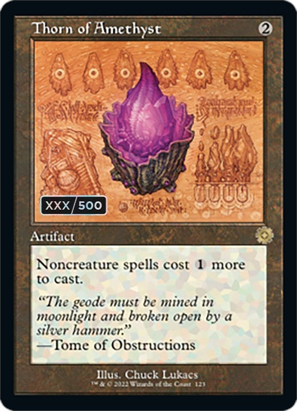 Image for Thorn of Amethyst (Schematic) (Serial Numbered) (123) [The Brothers' War: Retro Frame Artifacts] - Magic: The Gathering