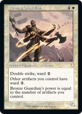 Image for Bronze Guardian (Retro Frame) (70) [The Brothers' War] - Magic: The Gathering