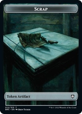 Scrap // Phyrexian Myr Double-Sided Token (12 // 5) [Commander: The Brothers' War Tokens]