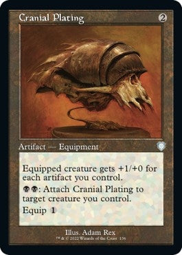 Image for Cranial Plating (Retro Frame) (136) [The Brothers' War] - Magic: The Gathering