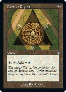 Image for Azorius Signet (Retro Frame) (133) [The Brothers' War] - Magic: The Gathering