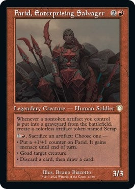 Image for Farid, Enterprising Salvager (Retro Frame) (13) [The Brothers' War] - Magic: The Gathering