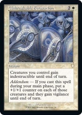 Image for Unbreakable Formation (Retro Frame) (78) [The Brothers' War] - Magic: The Gathering