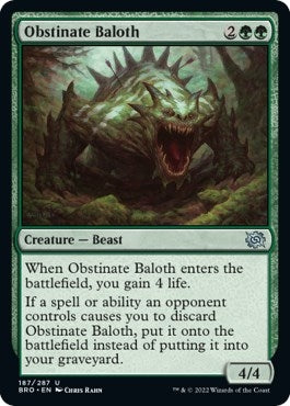 Image for Obstinate Baloth (187) [The Brothers' War] - Magic: The Gathering