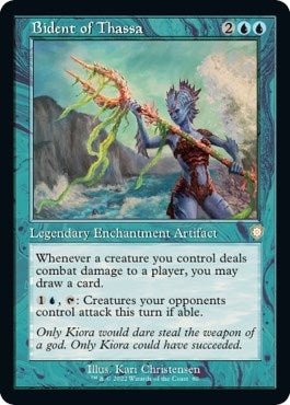 Image for Bident of Thassa (Retro Frame) (80) [The Brothers' War] - Magic: The Gathering