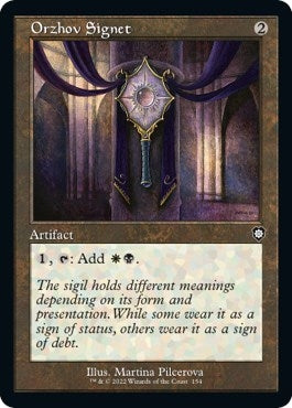 Image for Orzhov Signet (Retro Frame) (154) [The Brothers' War] - Magic: The Gathering