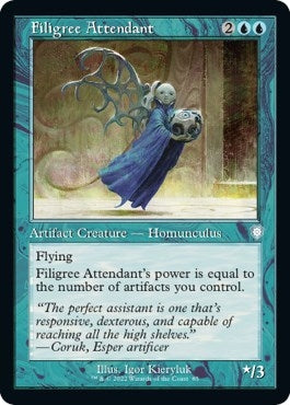 Image for Filigree Attendant (Retro Frame) (85) [The Brothers' War] - Magic: The Gathering