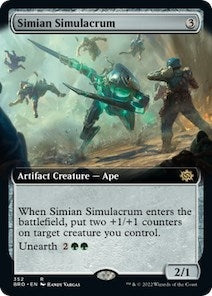Image for Simian Simulacrum (Extended Art) (352) [The Brothers' War] - Magic: The Gathering