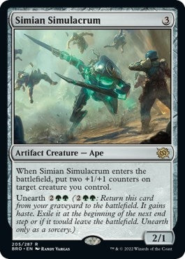 Image for Simian Simulacrum (205) [The Brothers' War] - Magic: The Gathering