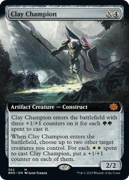 Image for Clay Champion (Extended Art) (362) [The Brothers' War] - Magic: The Gathering