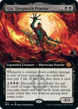 Image for Gix, Yawgmoth Praetor (Extended Art) (326) [The Brothers' War] - Magic: The Gathering