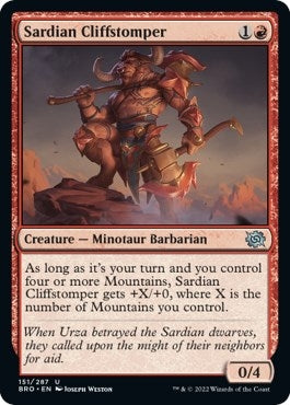 Image for Sardian Cliffstomper (151) [The Brothers' War] - Magic: The Gathering