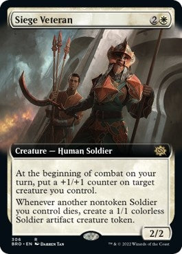 Image for Siege Veteran (Extended Art) (306) [The Brothers' War] - Magic: The Gathering