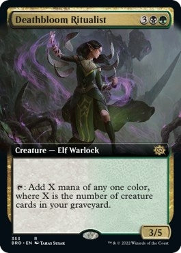 Image for Deathbloom Ritualist (Extended Art) (353) [The Brothers' War] - Magic: The Gathering