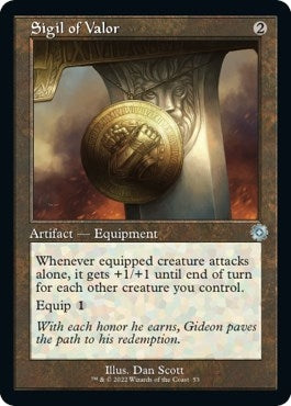 Image for Sigil of Valor (53) [The Brothers' War: Retro Frame Artifacts] - Magic: The Gathering
