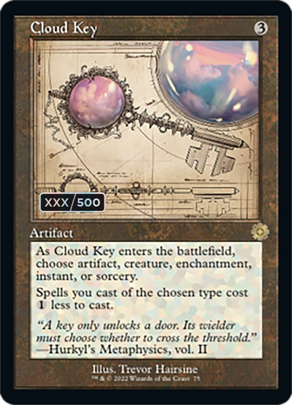 Image for Cloud Key (Schematic) (Serial Numbered) (75) [The Brothers' War: Retro Frame Artifacts] - Magic: The Gathering