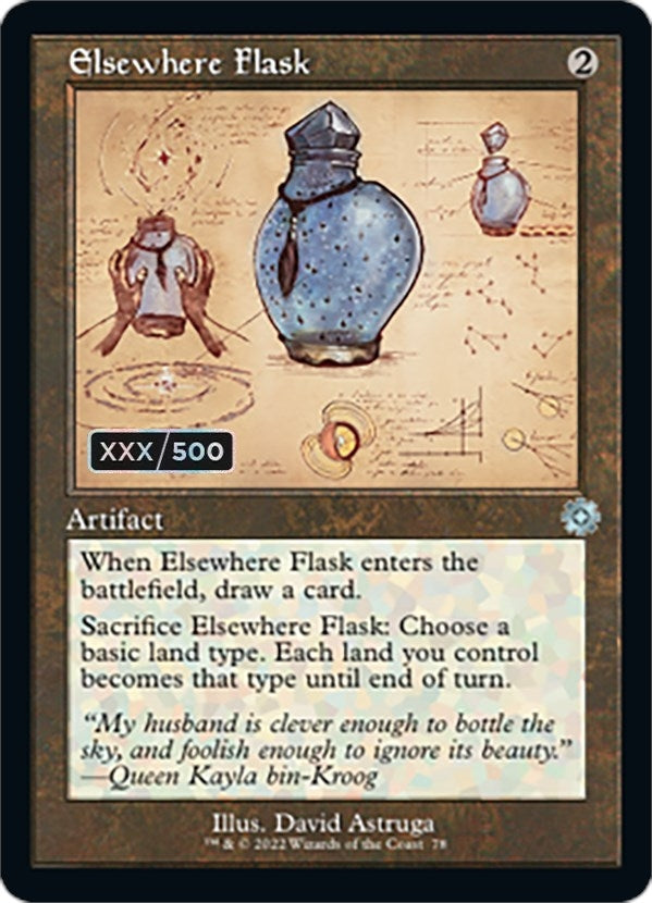 Image for Elsewhere Flask (Schematic) (Serial Numbered) (78) [The Brothers' War: Retro Frame Artifacts] - Magic: The Gathering