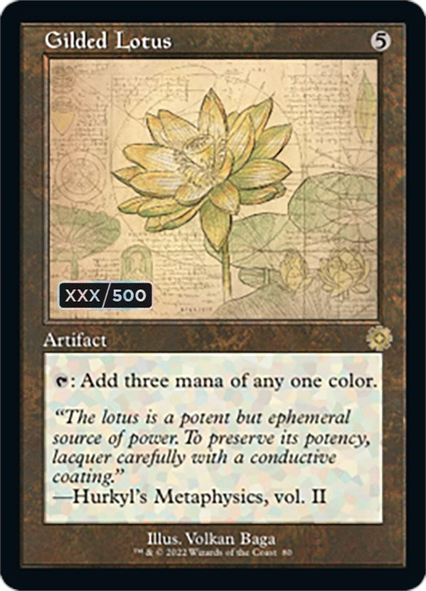 Image for Gilded Lotus (Schematic) (Serial Numbered) (80) [The Brothers' War: Retro Frame Artifacts] - Magic: The Gathering