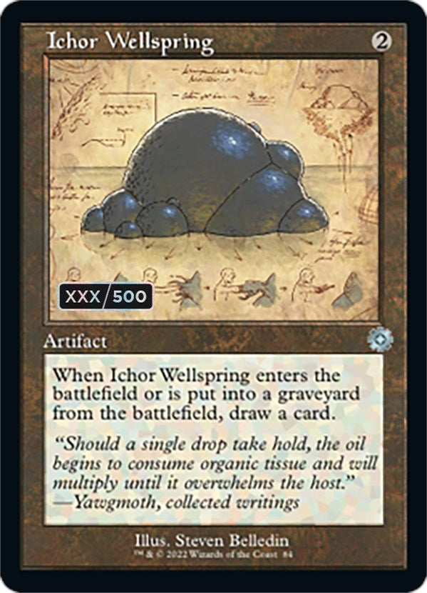 Image for Ichor Wellspring (Schematic) (Serial Numbered) (84) [The Brothers' War: Retro Frame Artifacts] - Magic: The Gathering