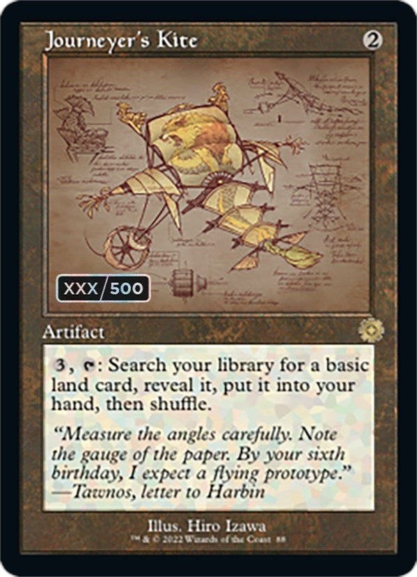 Image for Journeyer's Kite (Schematic) (Serial Numbered) (88) [The Brothers' War: Retro Frame Artifacts] - Magic: The Gathering