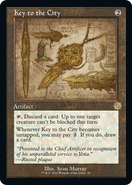 Image for Key to the City (Schematic) (90) [The Brothers' War: Retro Frame Artifacts] - Magic: The Gathering